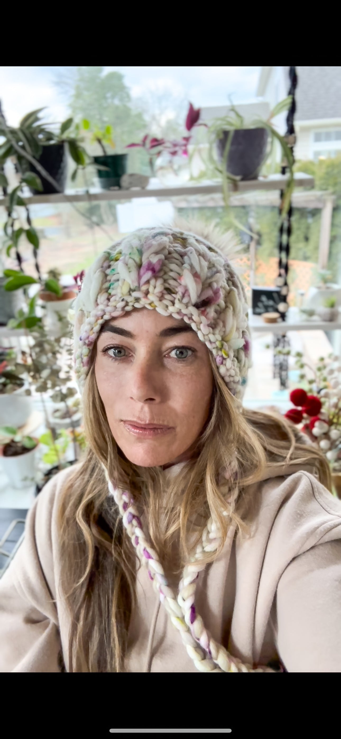 Hand Knit Luxury Beanie Split Brim Hood Style