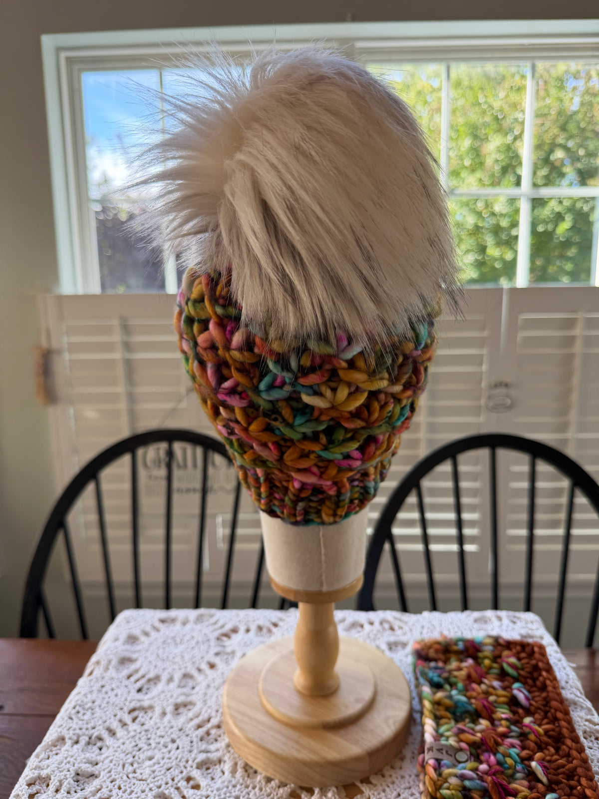A Hand Knit Merino Wool Chunky Beanie