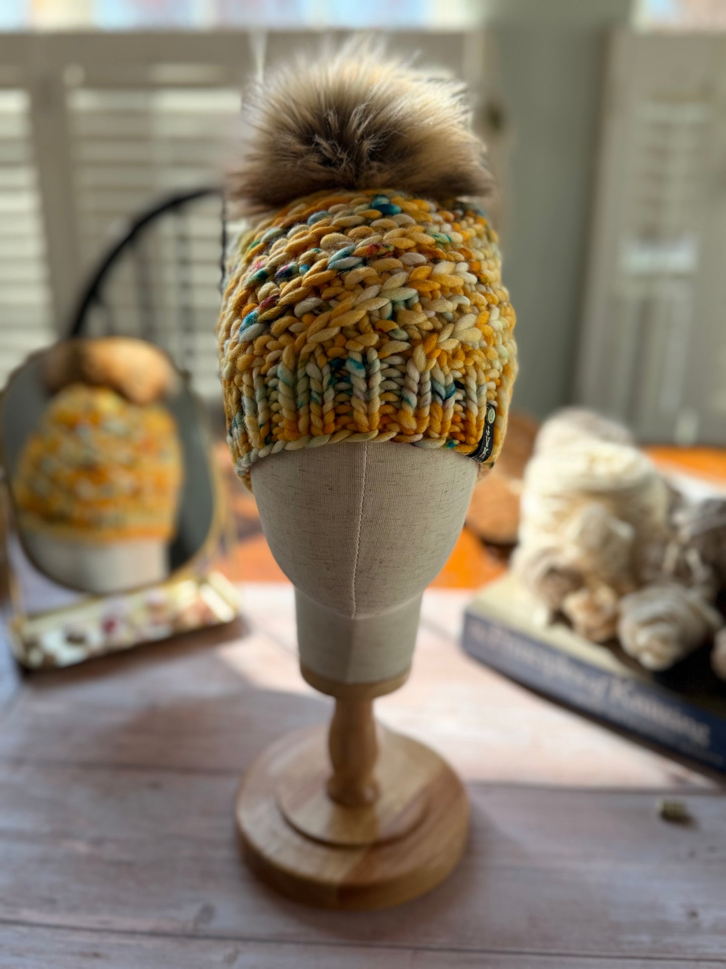 Hand Knit Merino Wool Chunky Beanie
