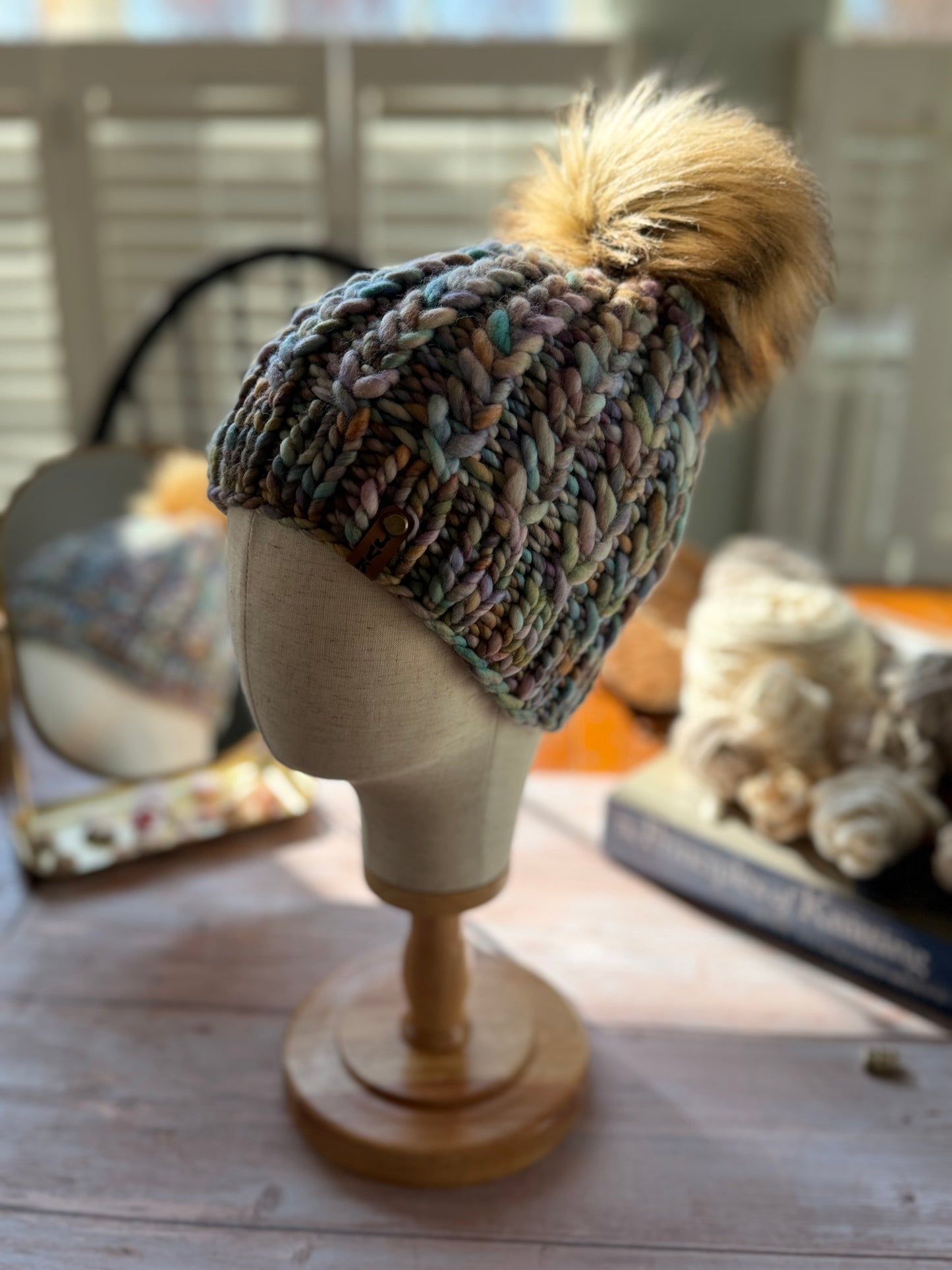 Hand Knit Merino Wool Chunky Beanie