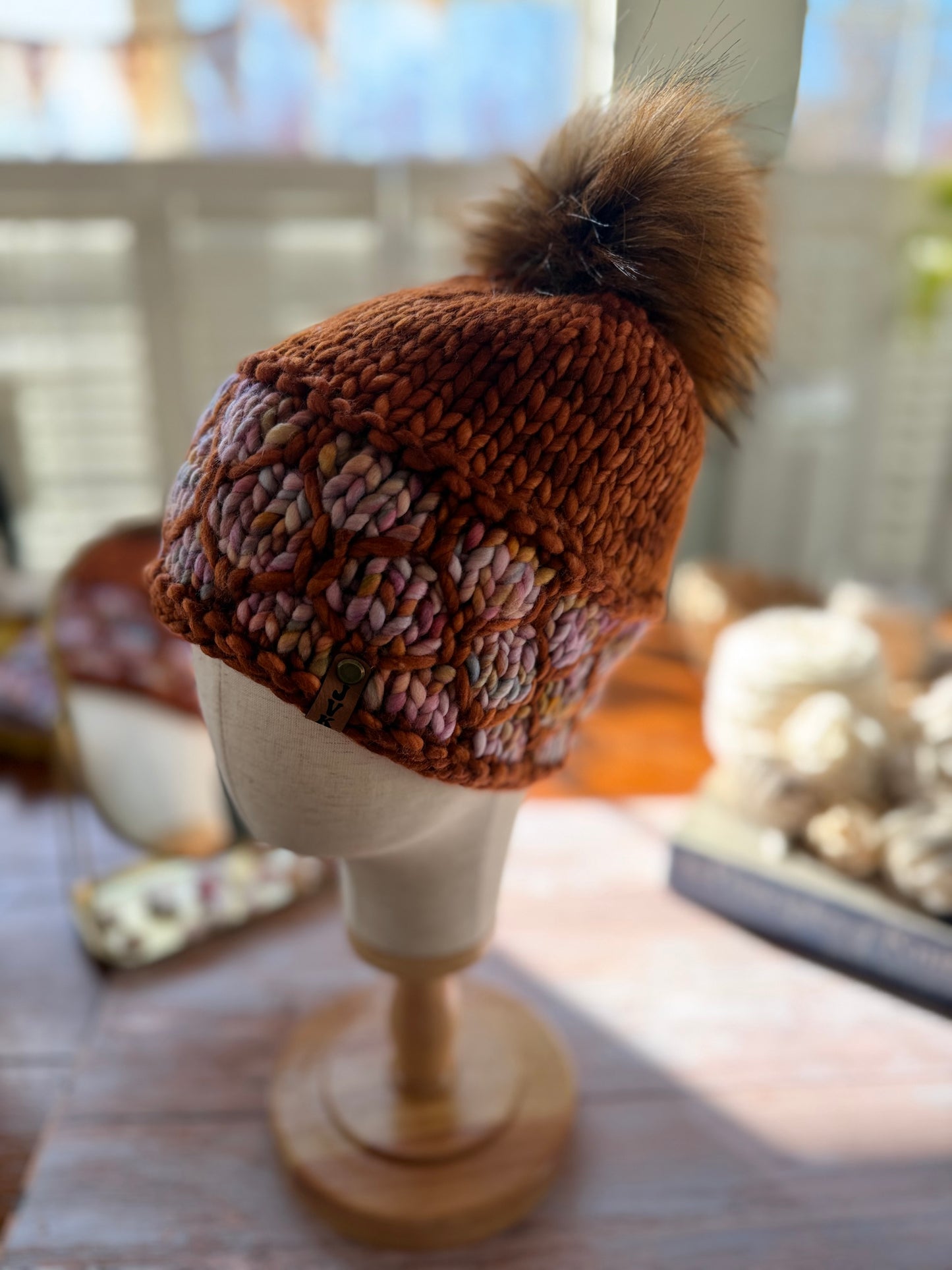 Hand Knit Merino Wool Chunky Beanie