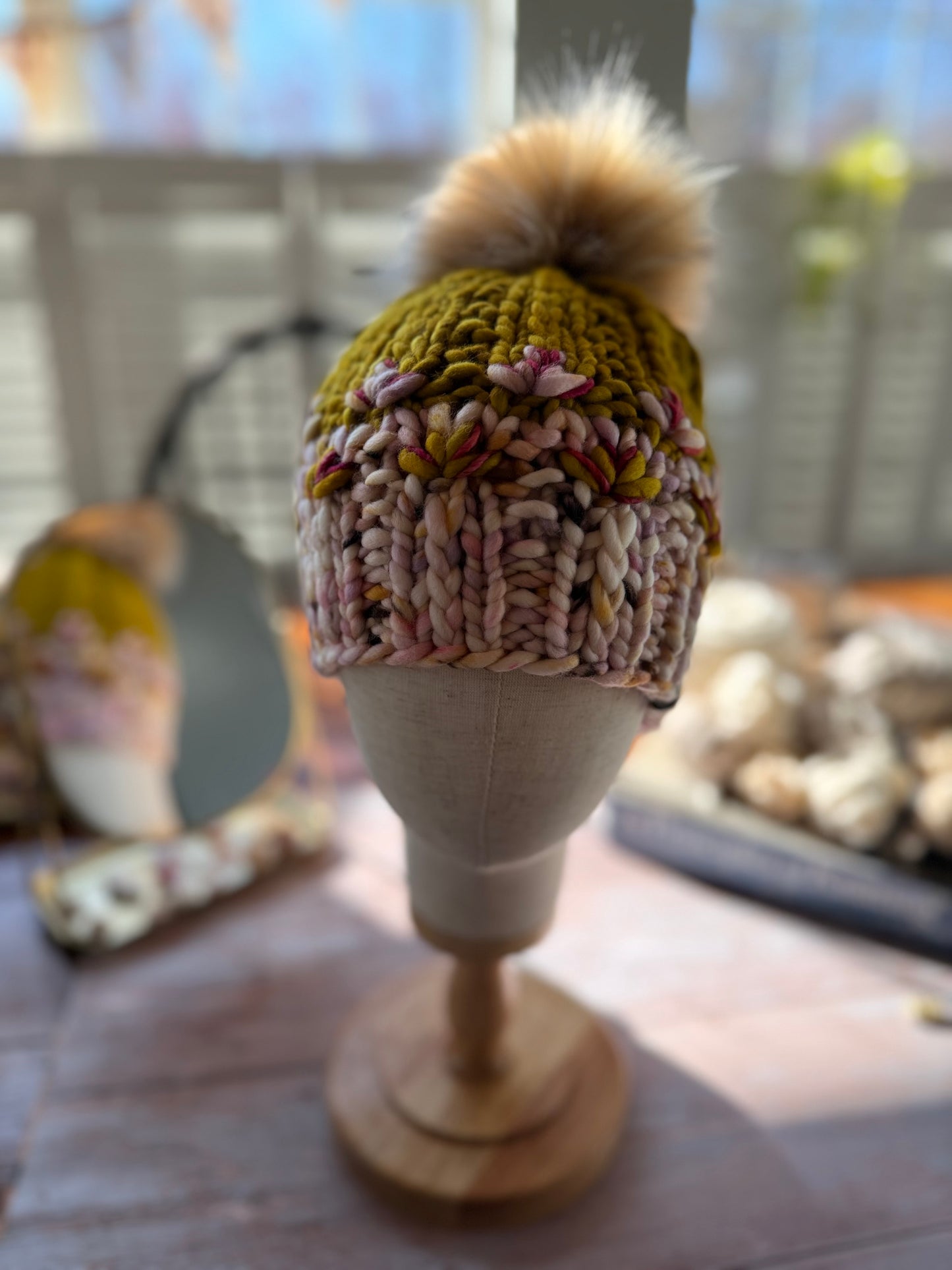 Hand Knit Merino Wool Chunky Beanie