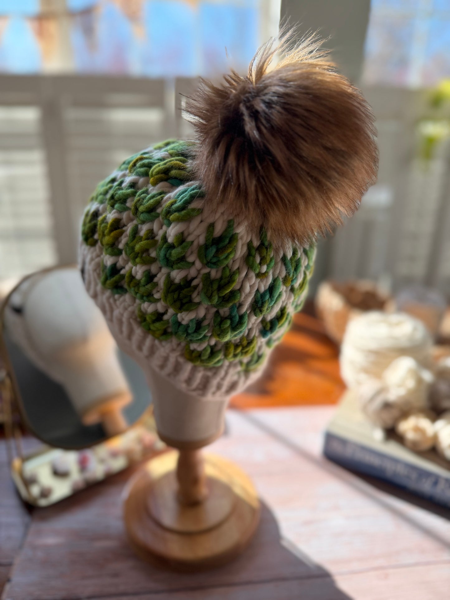 Hand Knit Merino Wool Chunky Beanie