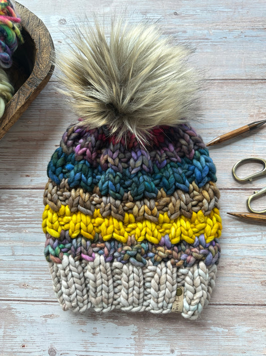 Scrappy Hand Knit Luxury Beanie