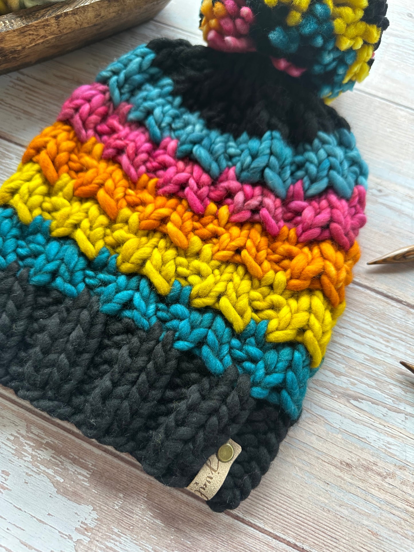 Scrappy Hand Knit Luxury Beanie