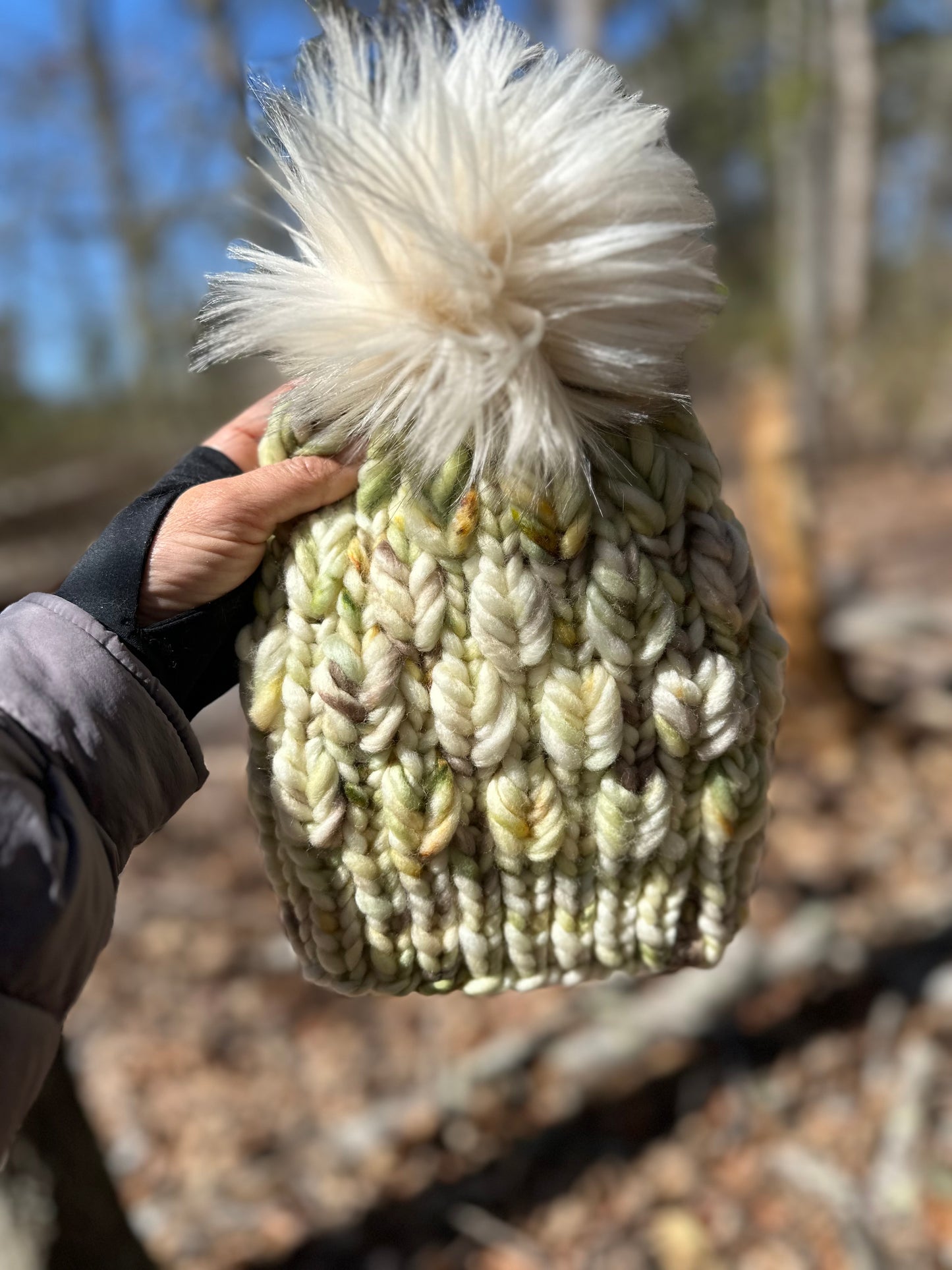 Hand Knit Luxury Beanie Pistachio