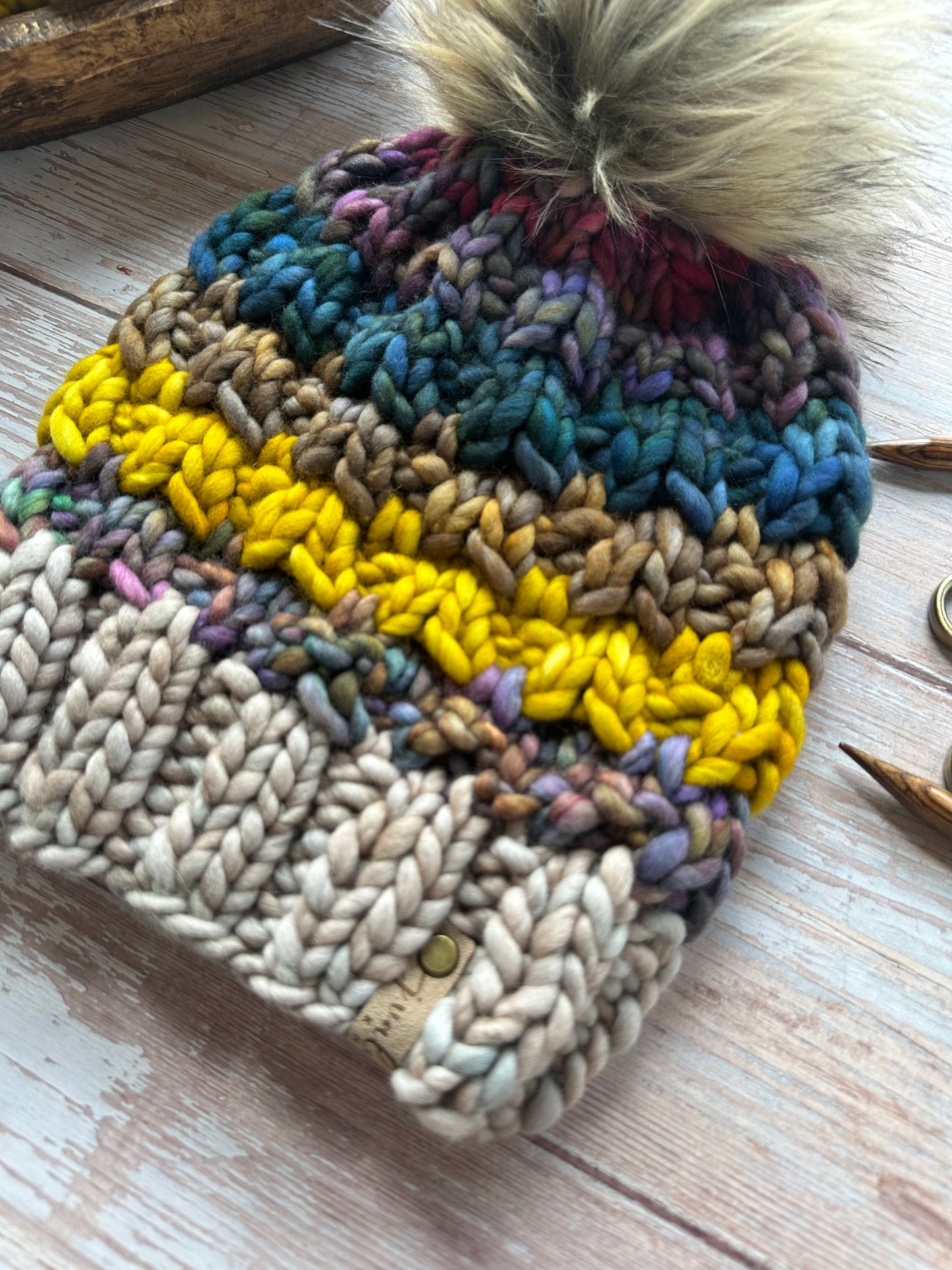 Scrappy Hand Knit Luxury Beanie