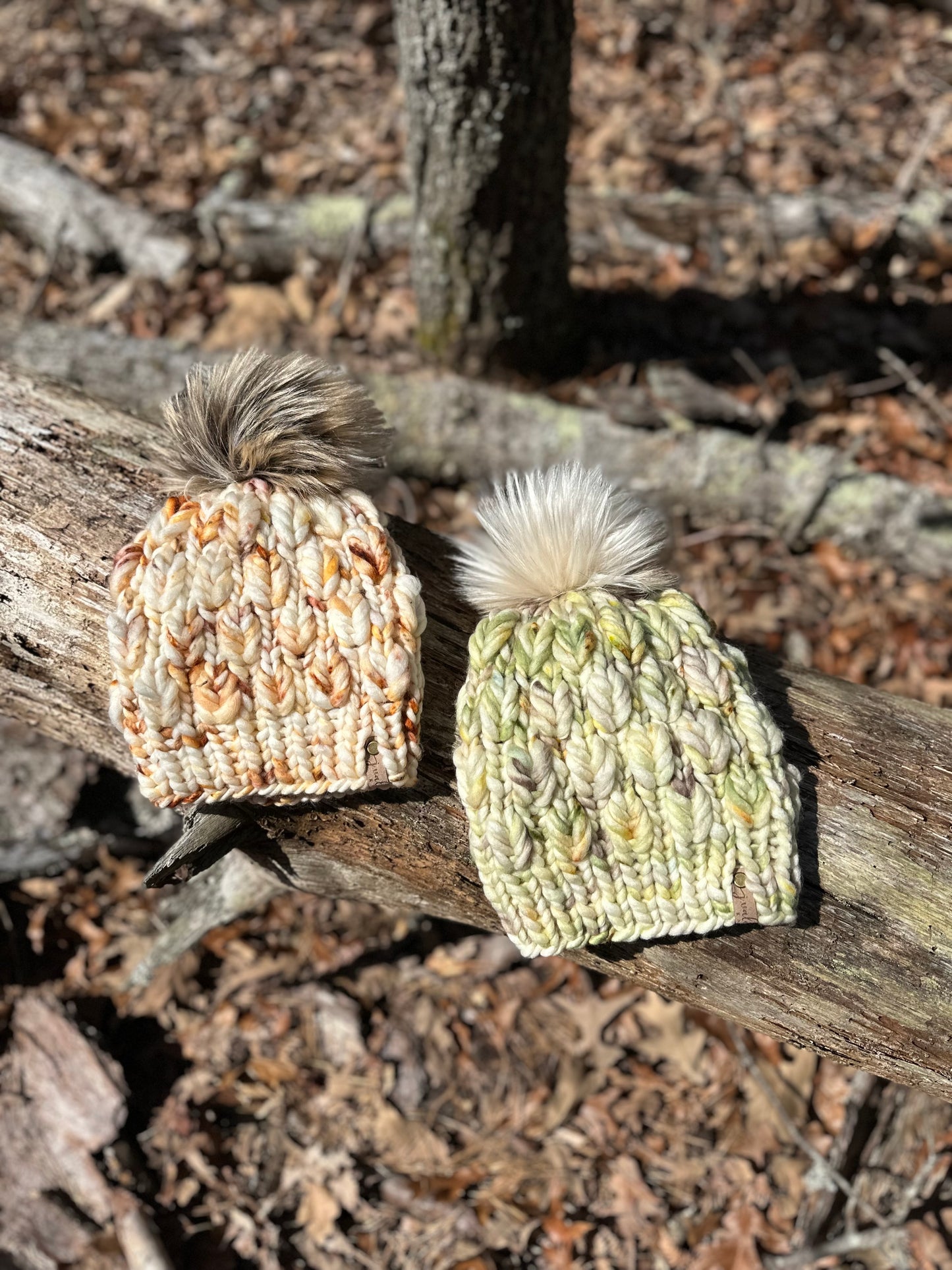 Hand Knit Luxury Beanie Birch Bark