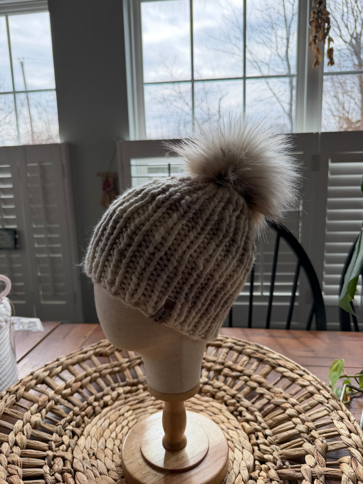 Hand Knit Merino Wool Chunky Beanie