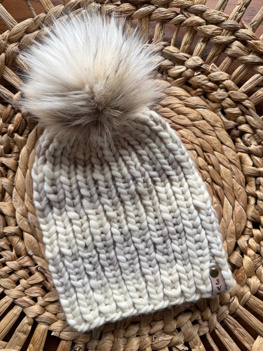 Hand Knit Merino Wool Chunky Beanie