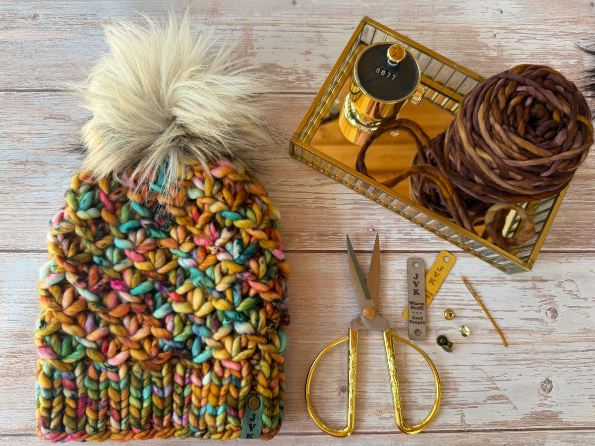 A Hand Knit Merino Wool Chunky Beanie