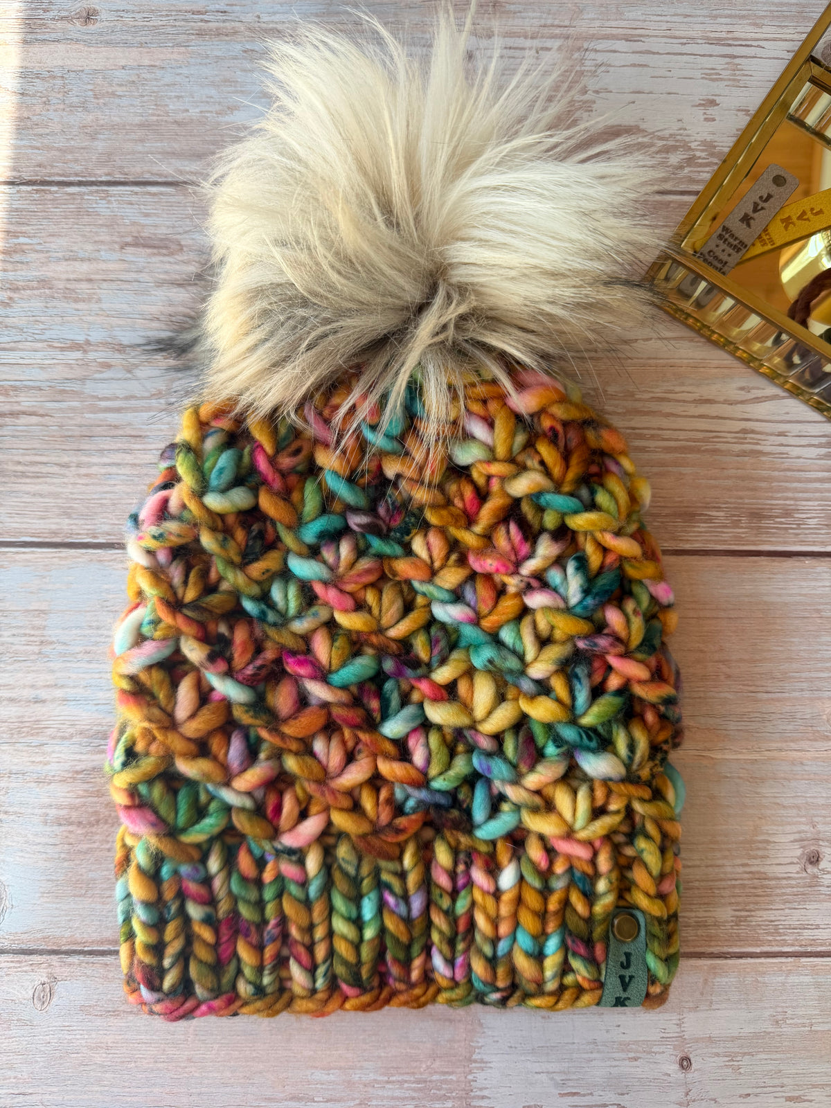 A Hand Knit Merino Wool Chunky Beanie
