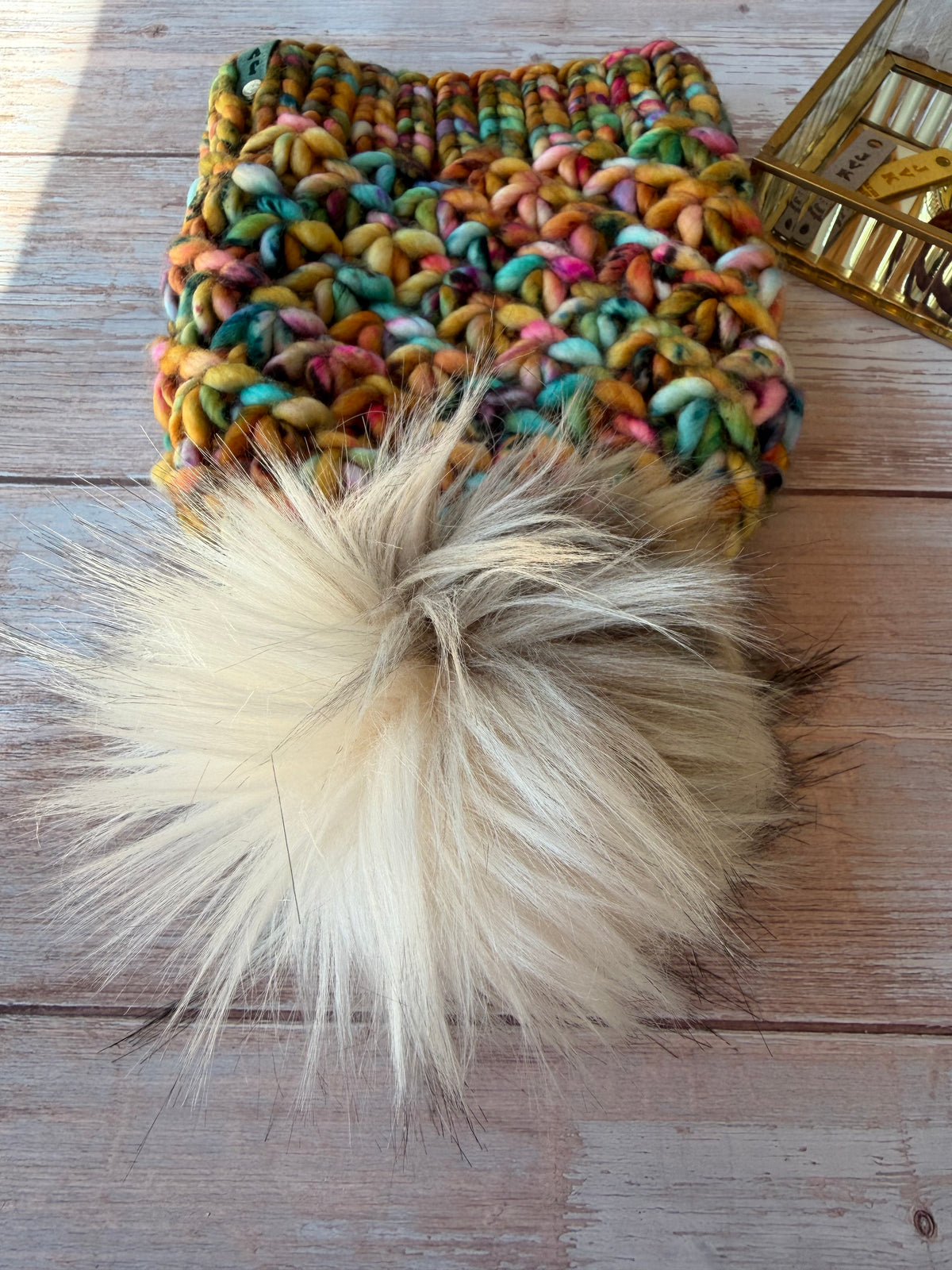 A Hand Knit Merino Wool Chunky Beanie