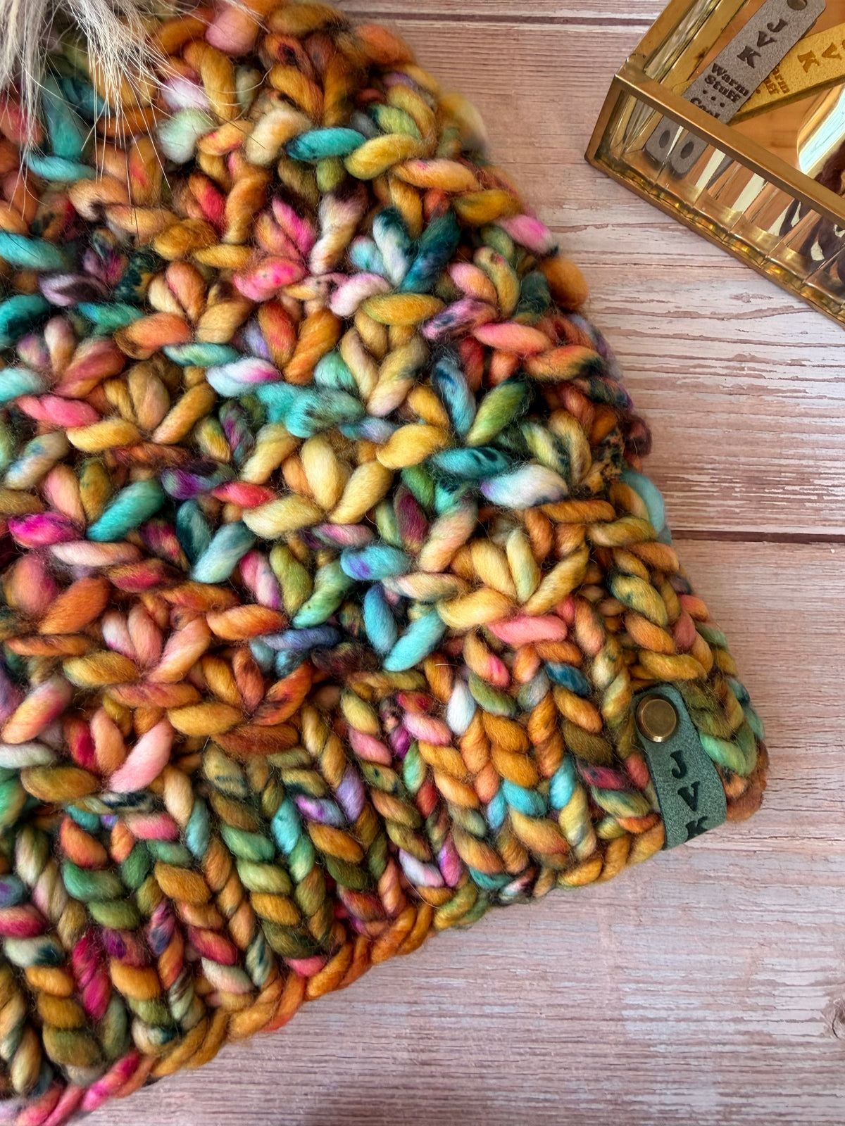 A Hand Knit Merino Wool Chunky Beanie