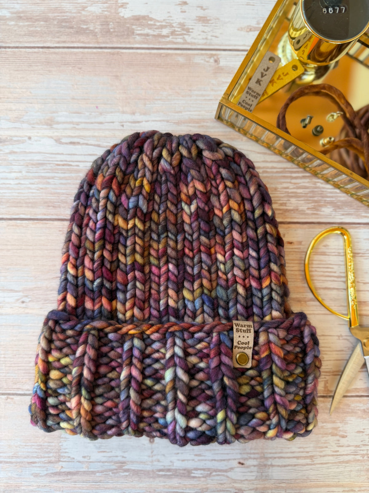 A Hand Knit Merino Wool Beanie