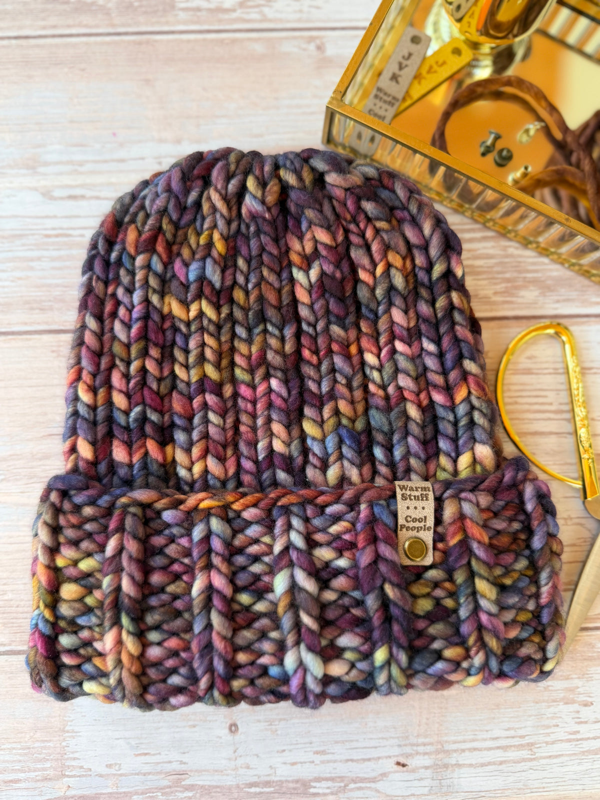 A Hand Knit Merino Wool Beanie