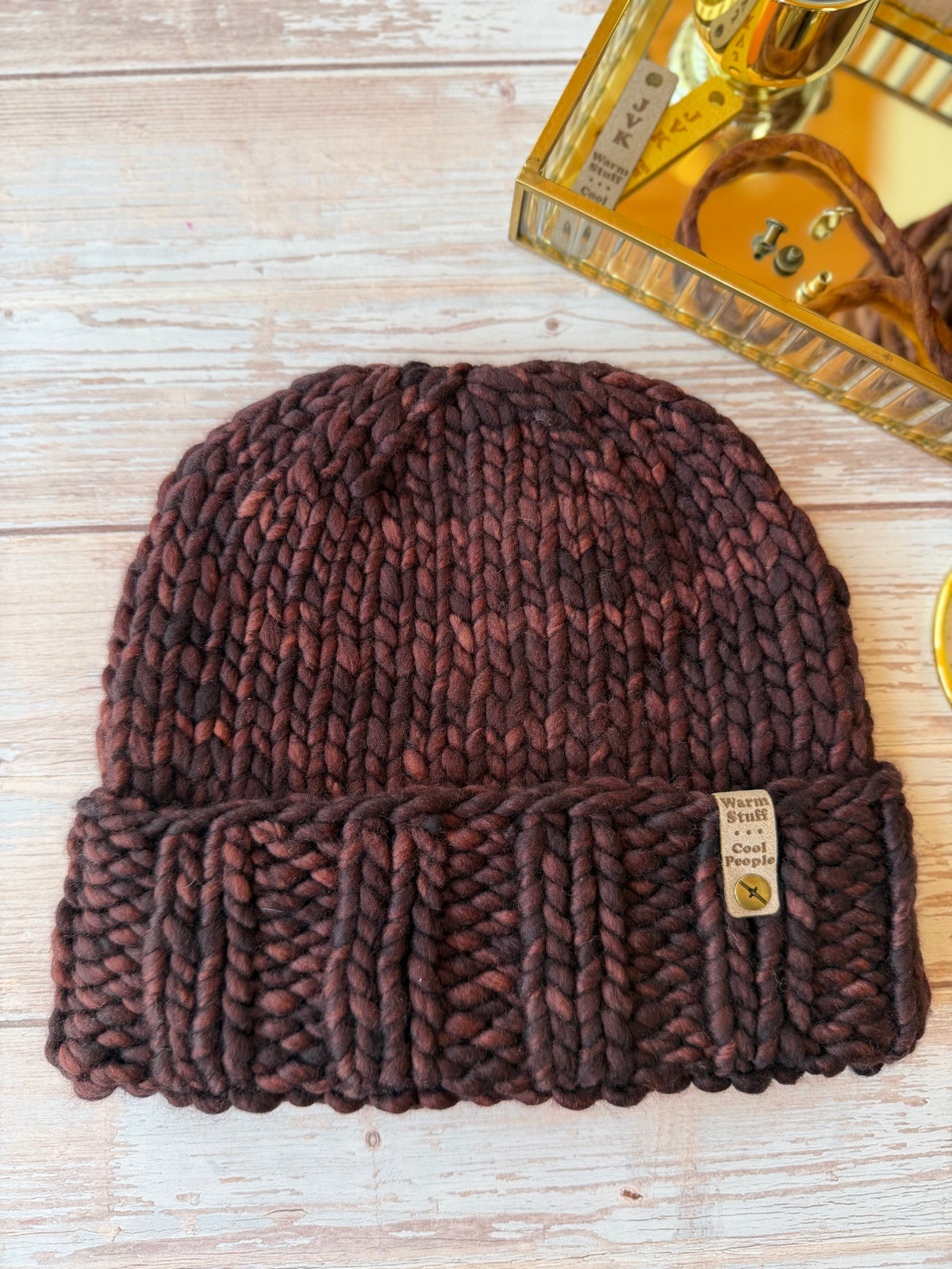 A Hand Knit Merino Wool Beanie
