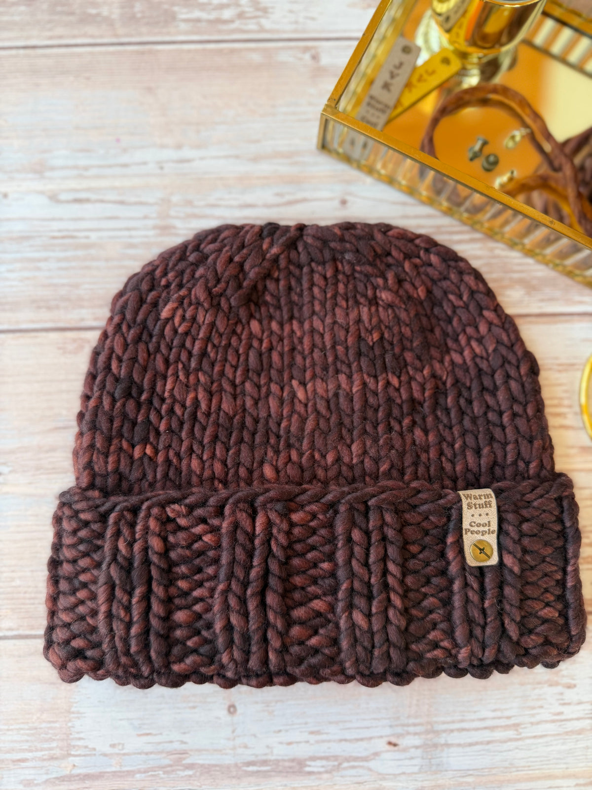A Hand Knit Merino Wool Beanie