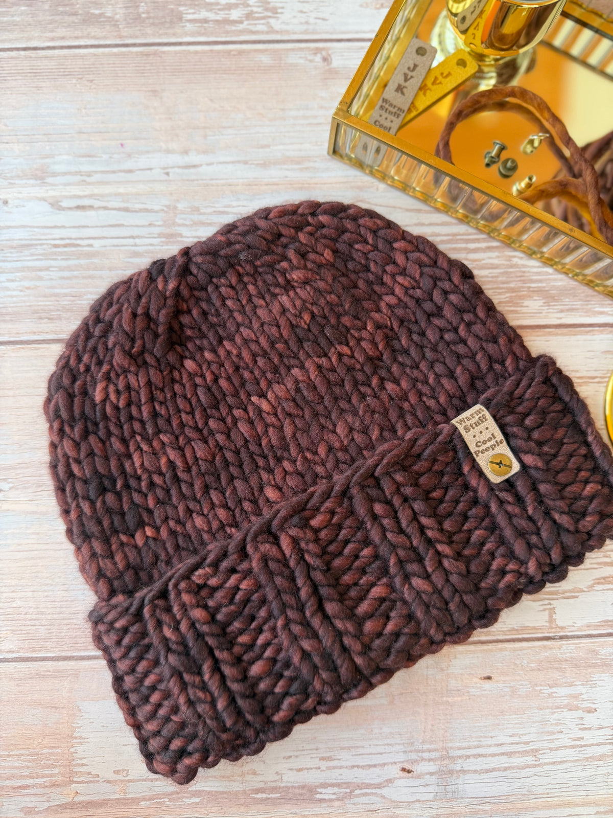 A Hand Knit Merino Wool Beanie