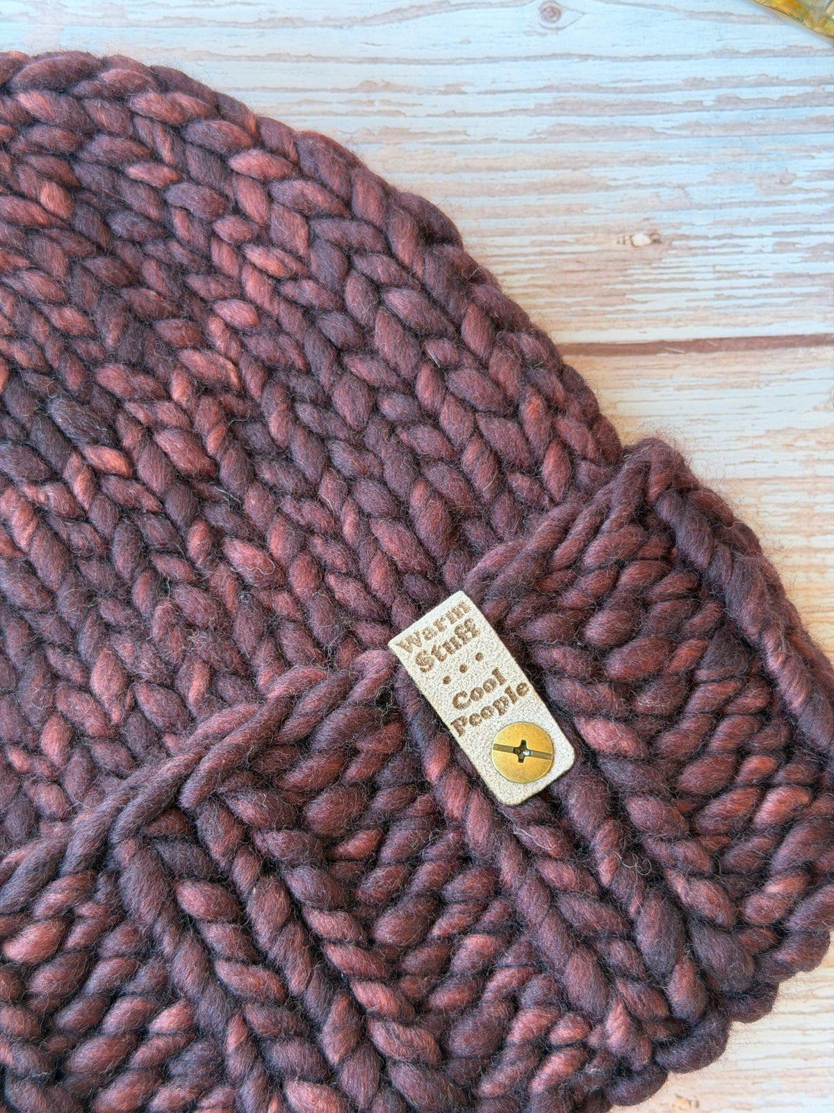 A Hand Knit Merino Wool Beanie