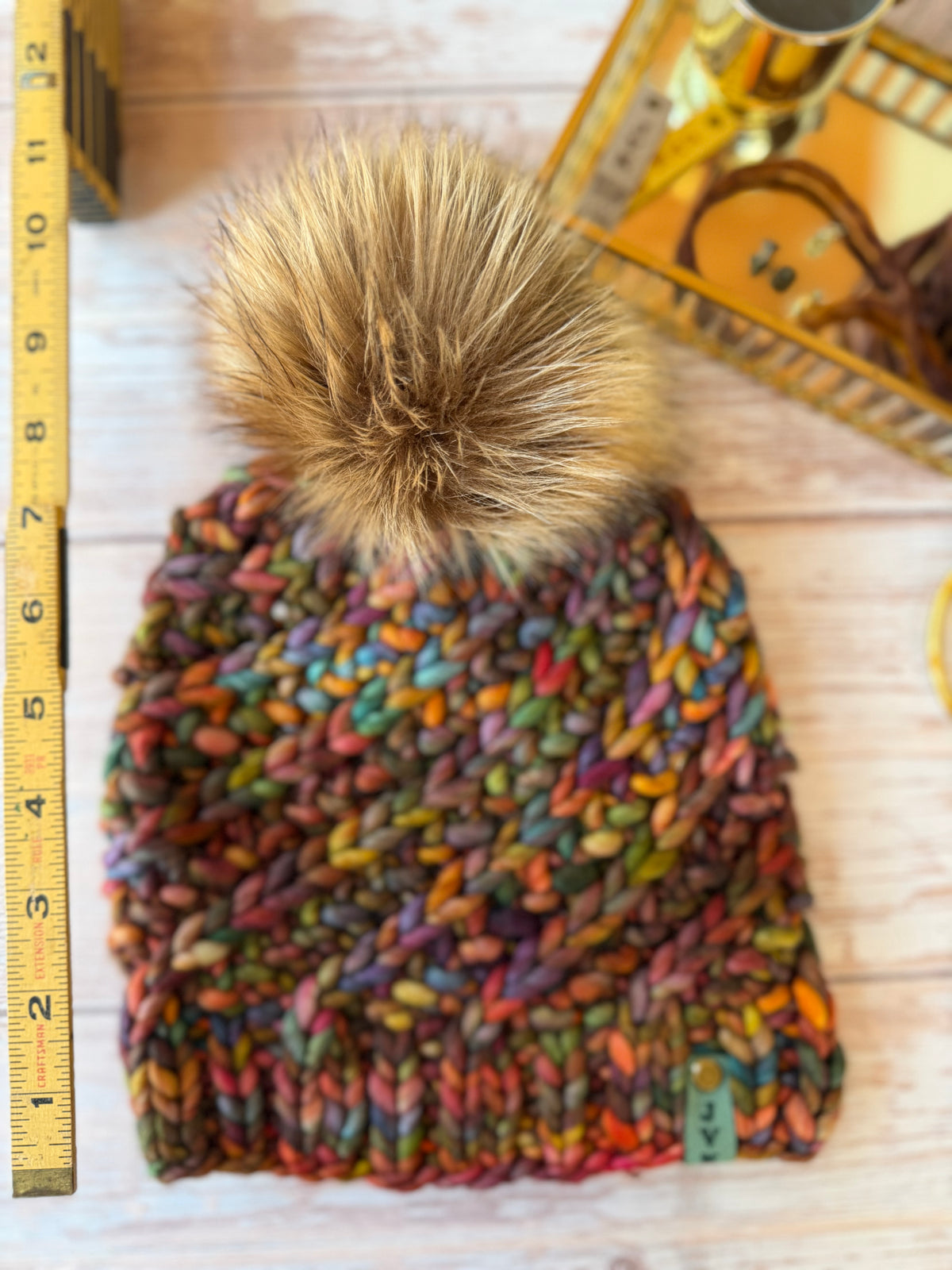 A Hand Knit Merino Wool Chunky Beanie