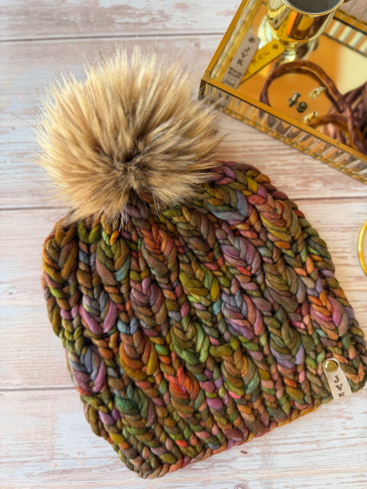 A Hand Knit Merino Wool Chunky Beanie