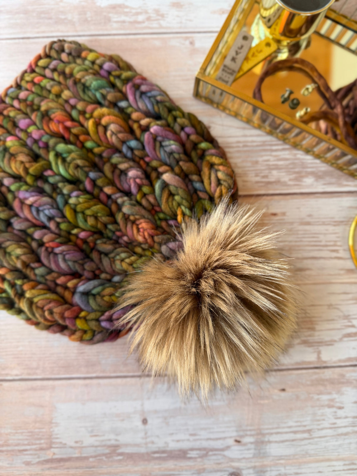 A Hand Knit Merino Wool Chunky Beanie