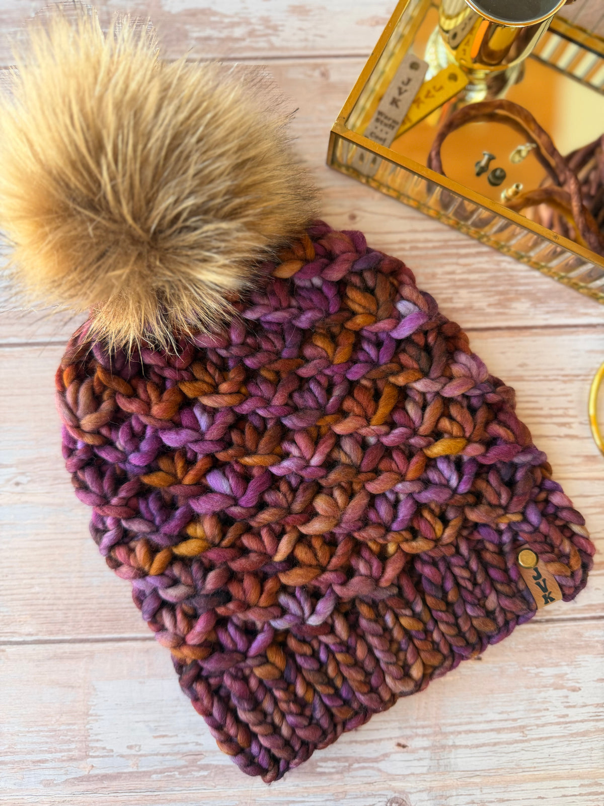 A Hand Knit Merino Wool Chunky Beanie