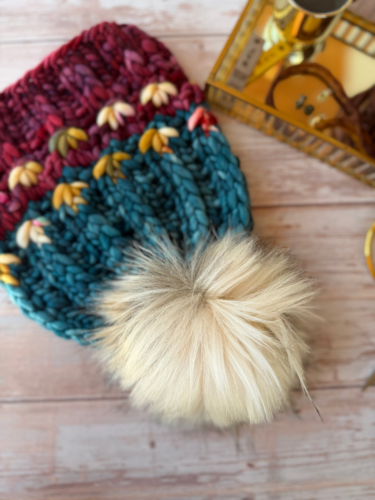 A Hand Knit Merino Wool Chunky Beanie