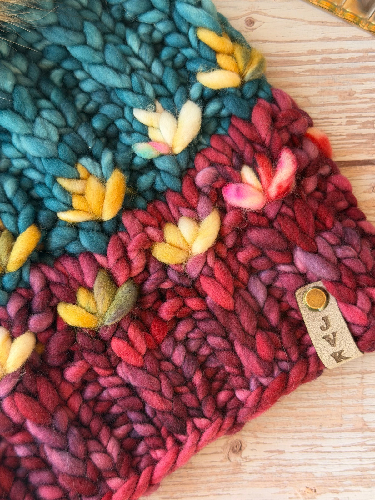 A Hand Knit Merino Wool Chunky Beanie