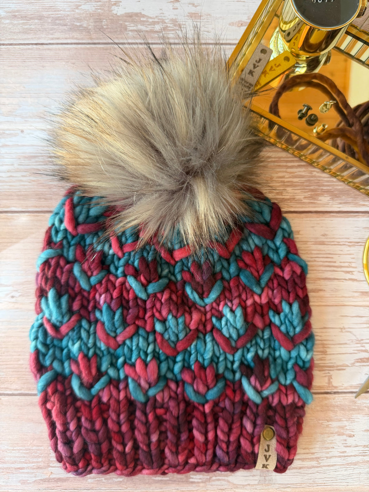 A Hand Knit Merino Wool Chunky Beanie