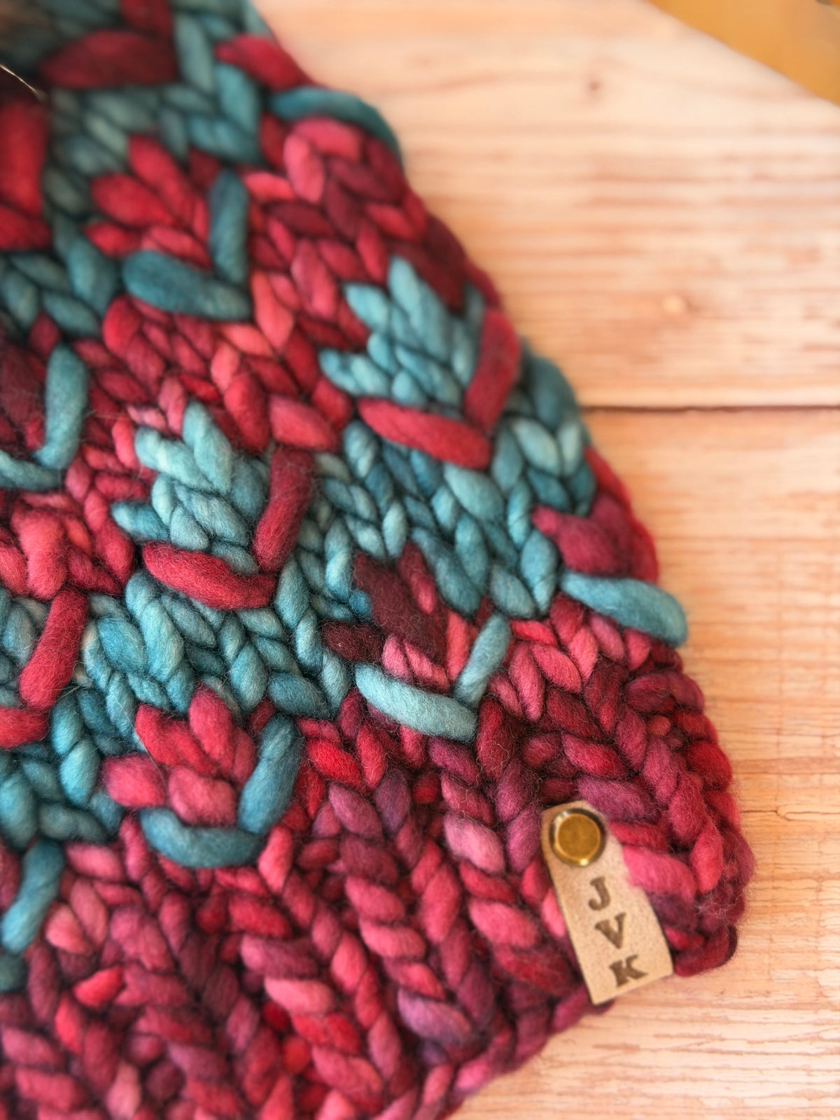 A Hand Knit Merino Wool Chunky Beanie