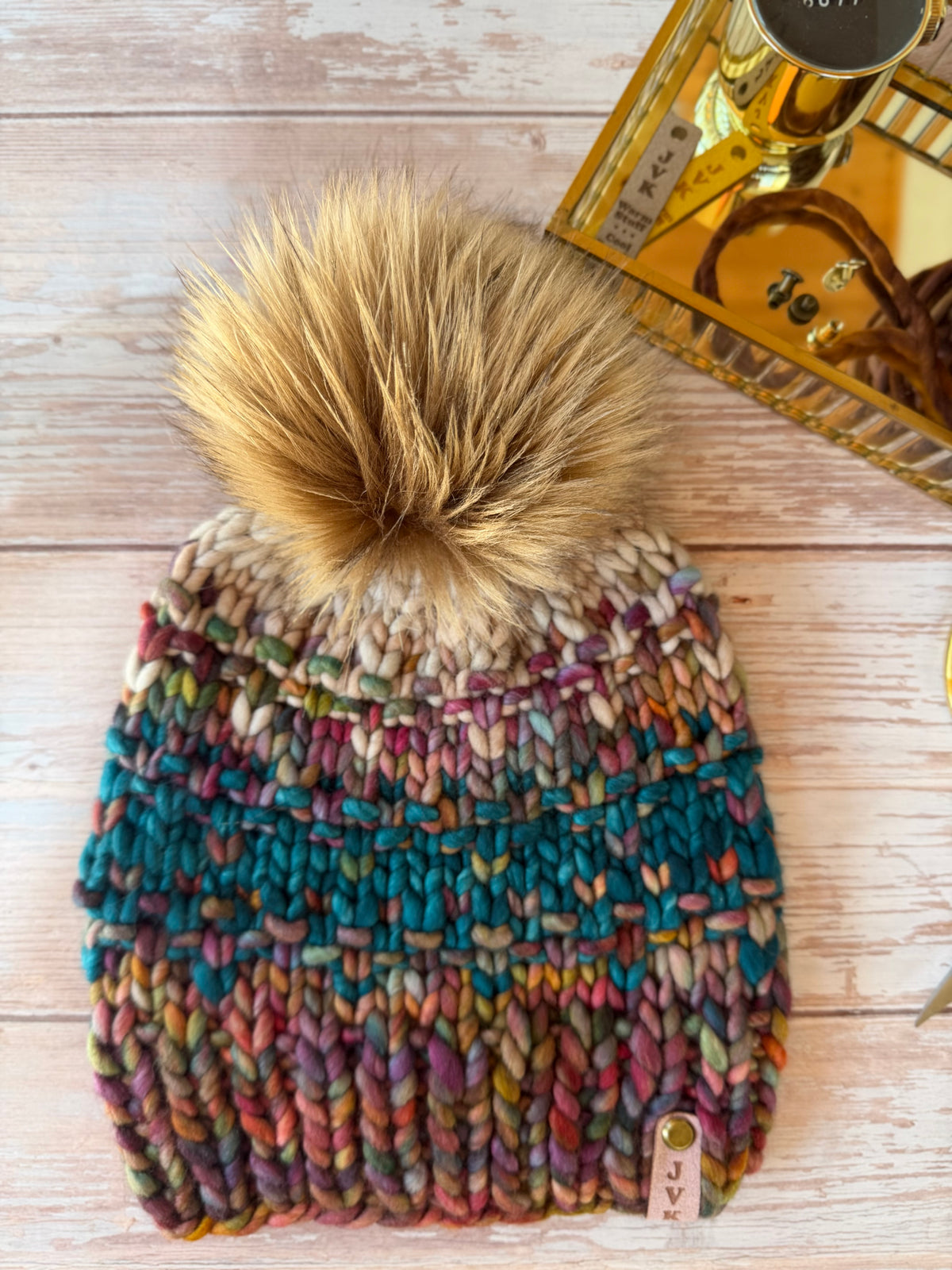 A Hand Knit Merino Wool Chunky Beanie