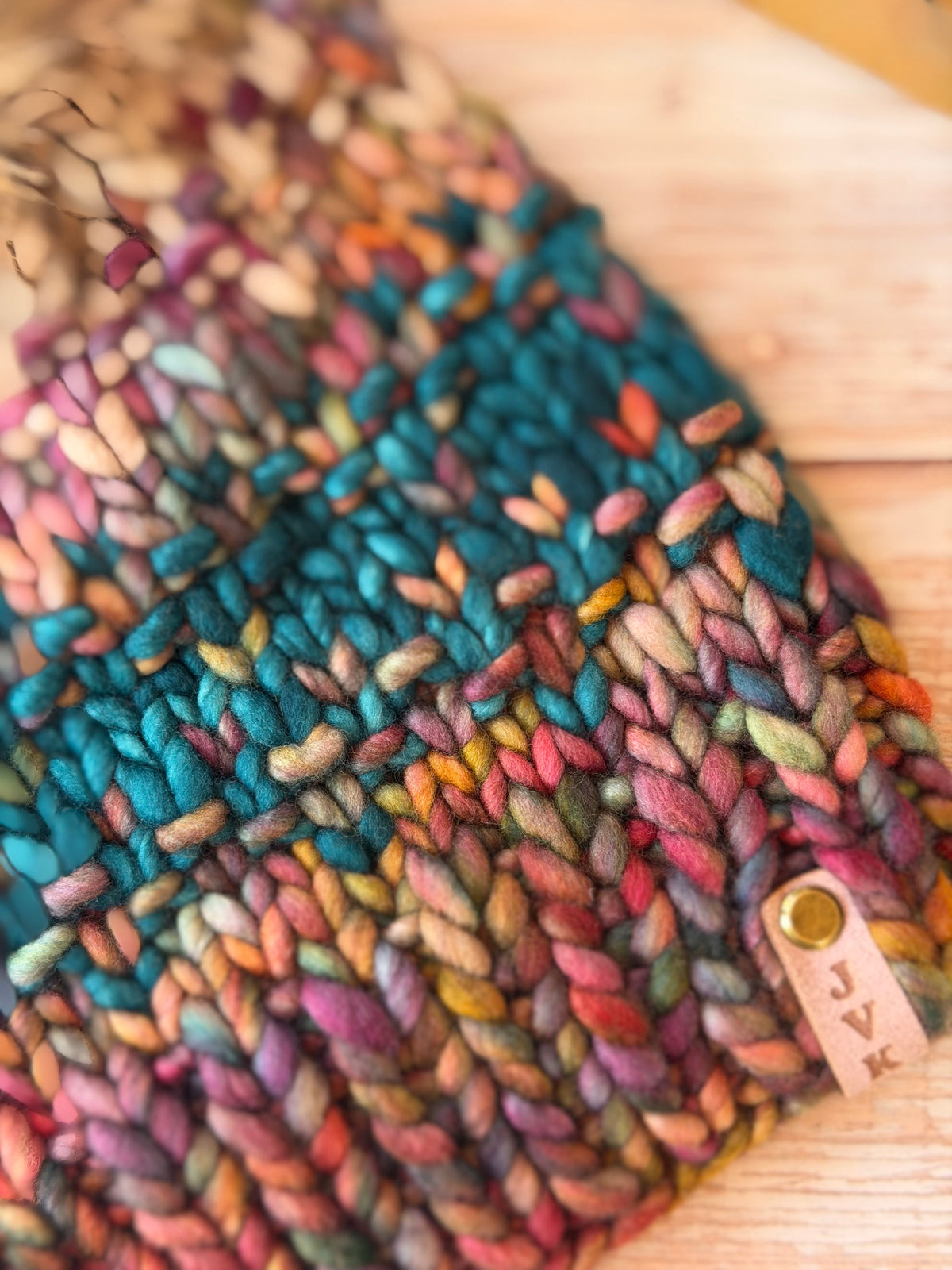 A Hand Knit Merino Wool Chunky Beanie