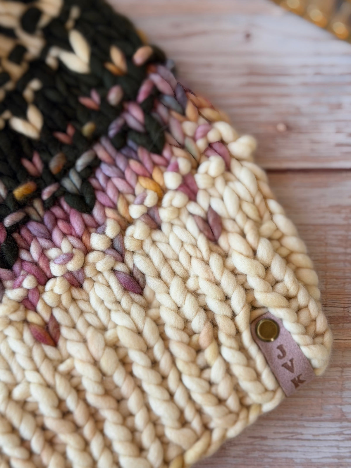 A Hand Knit Merino Wool Chunky Beanie