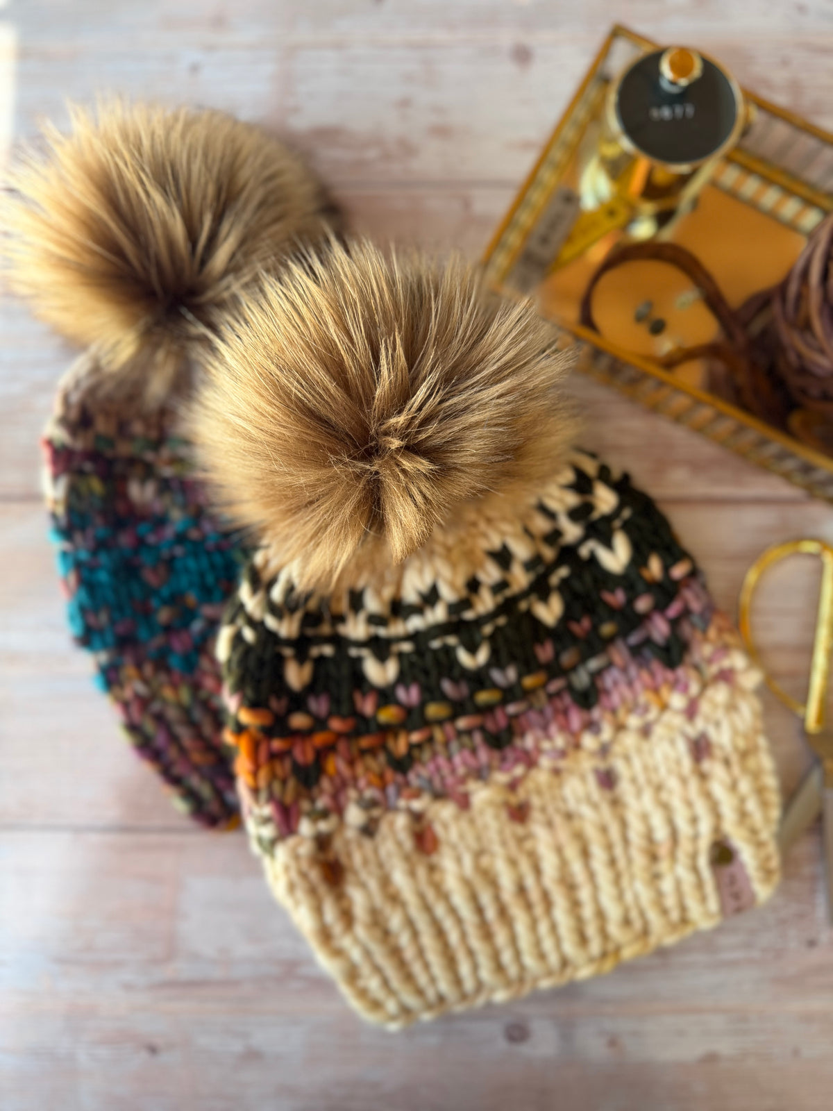 A Hand Knit Merino Wool Chunky Beanie