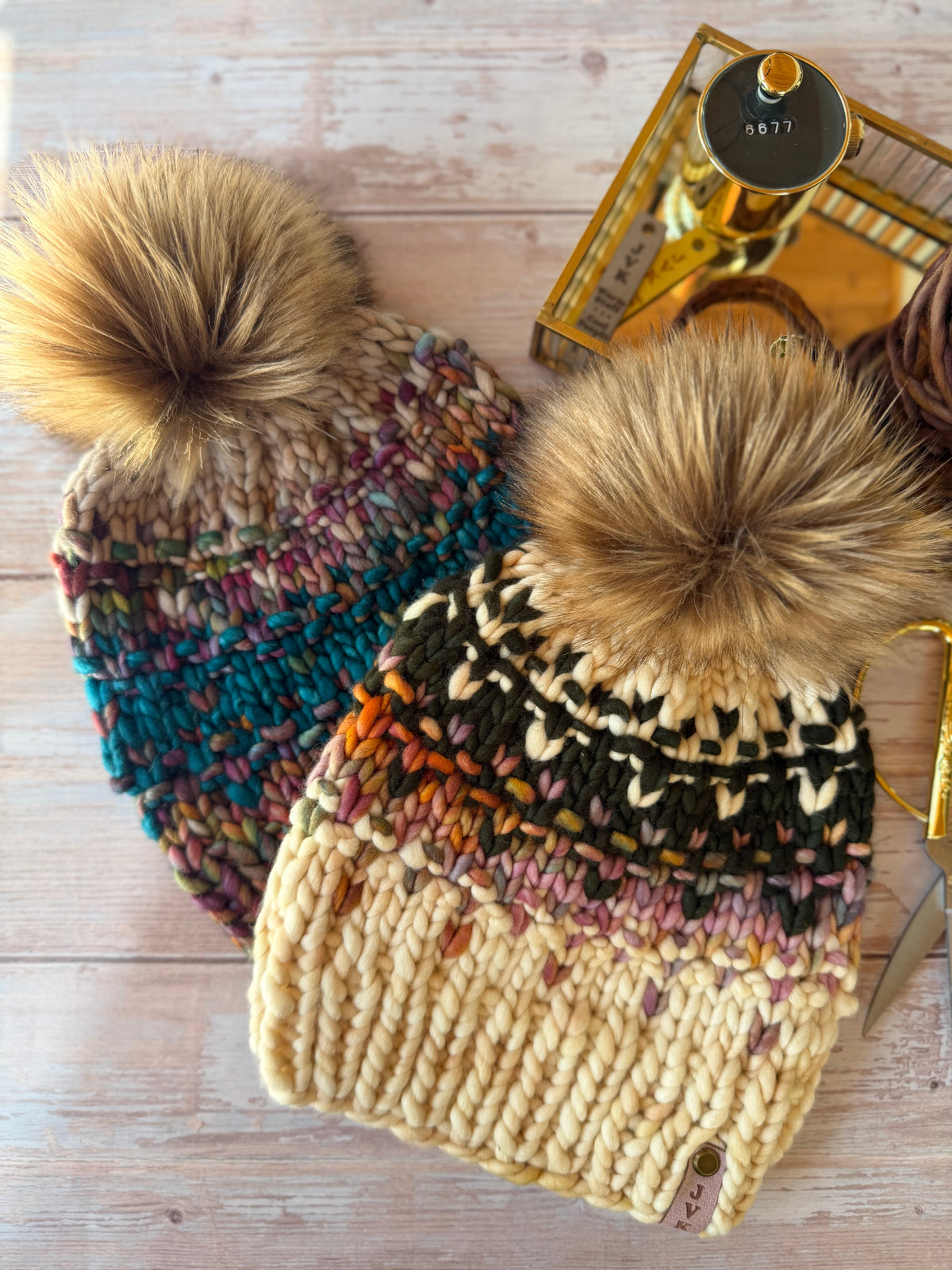 A Hand Knit Merino Wool Chunky Beanie