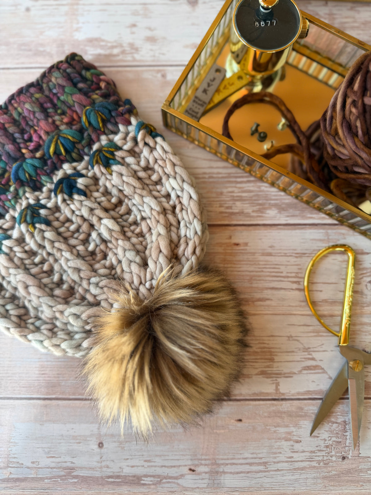 A Hand Knit Merino Wool Chunky Beanie