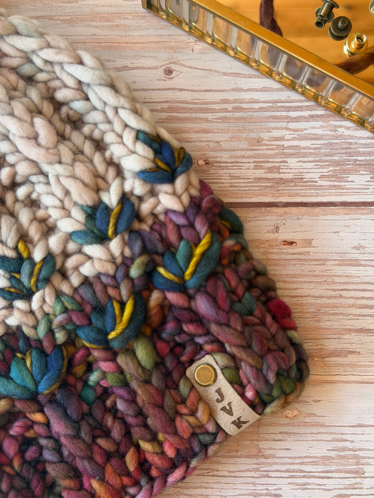 A Hand Knit Merino Wool Chunky Beanie