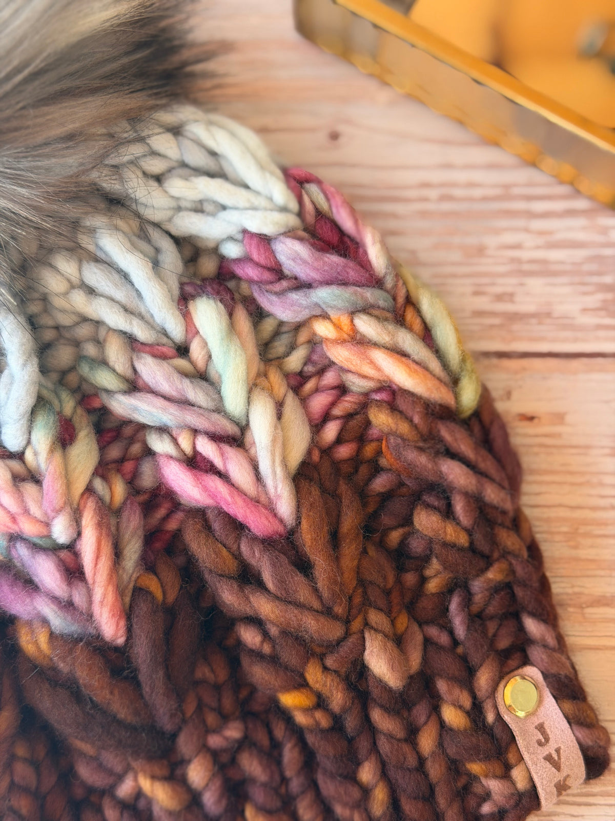 A Hand Knit Merino Wool Chunky Beanie