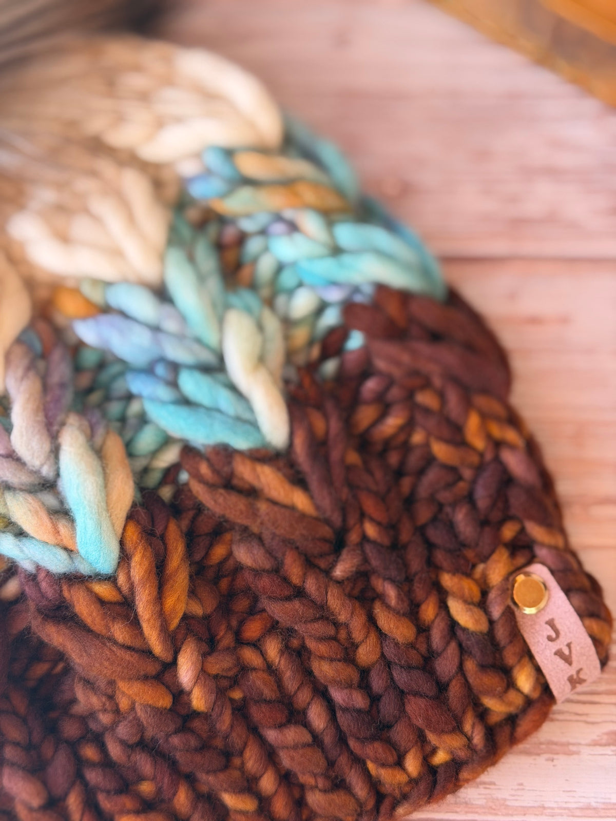 A Hand Knit Merino Wool Chunky Beanie