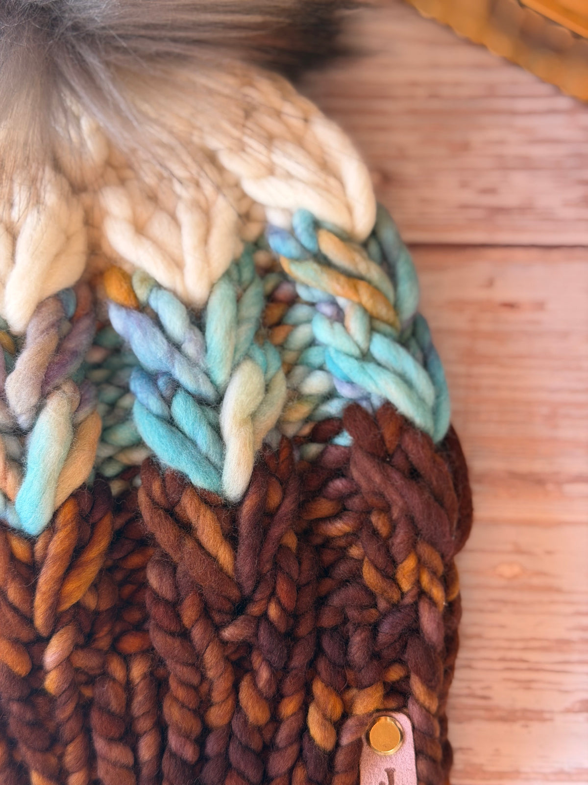 A Hand Knit Merino Wool Chunky Beanie