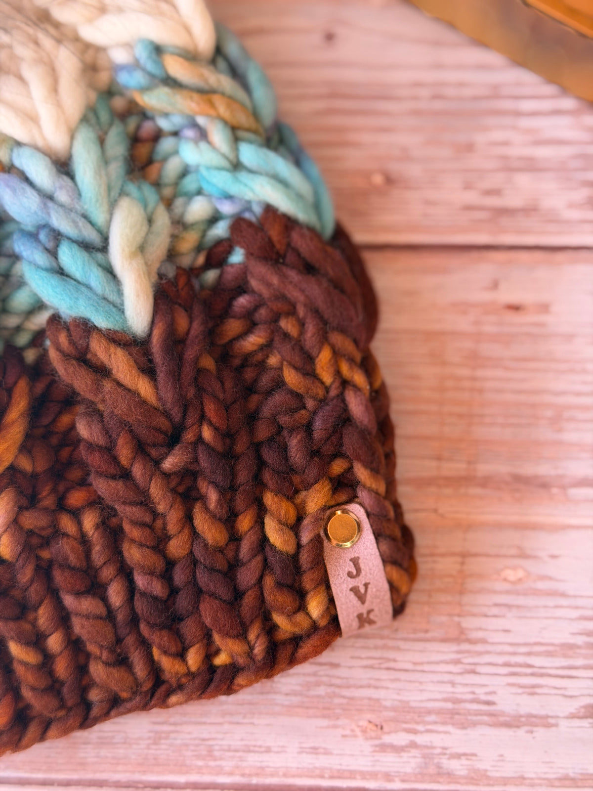 A Hand Knit Merino Wool Chunky Beanie