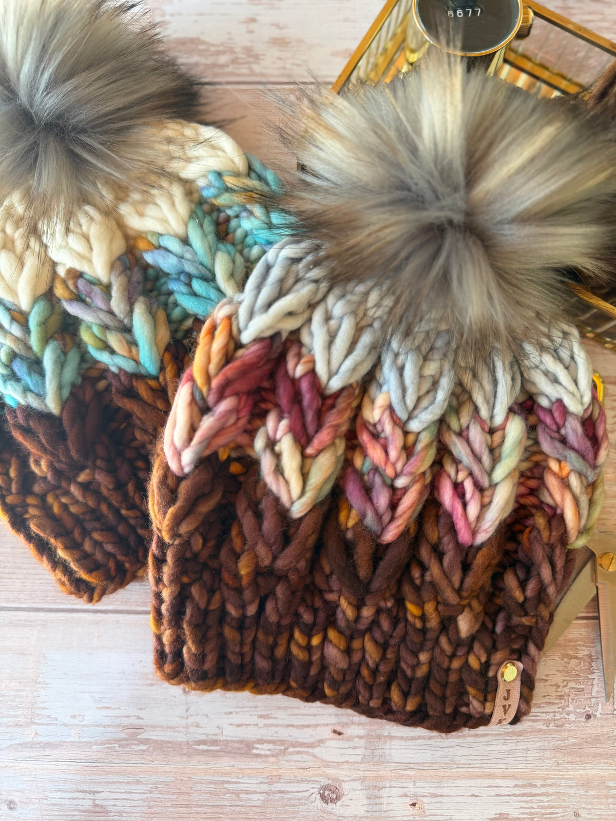 A Hand Knit Merino Wool Chunky Beanie
