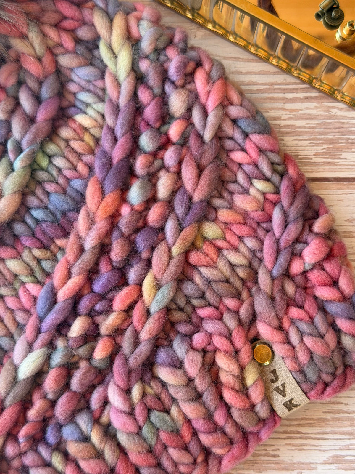A Hand Knit Merino Wool Chunky Beanie
