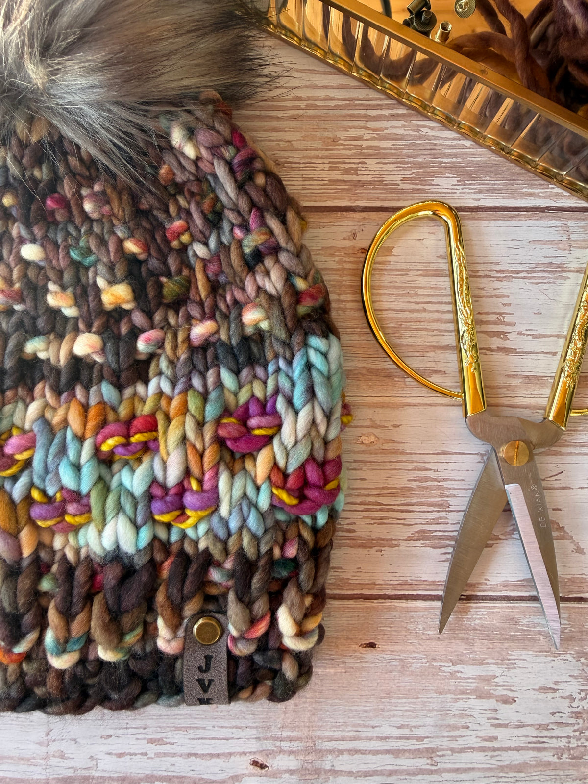 A Hand Knit Merino Wool Chunky Beanie