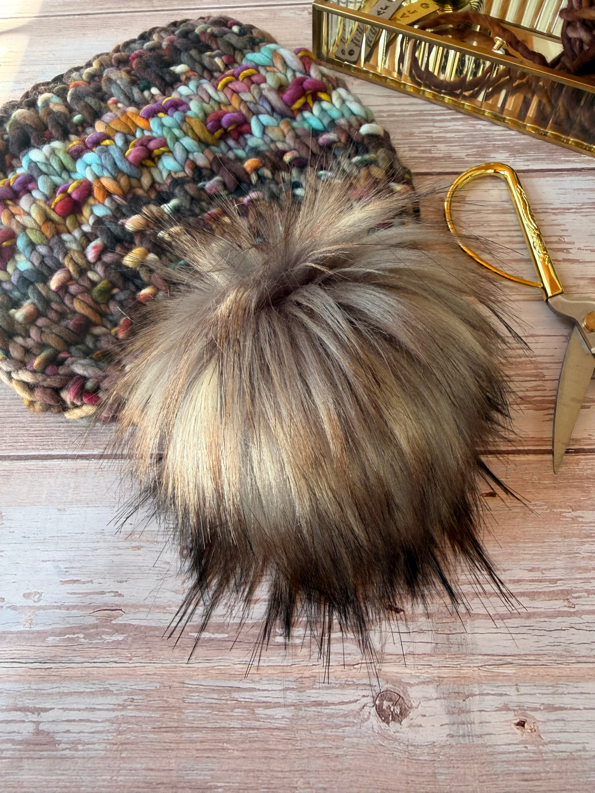A Hand Knit Merino Wool Chunky Beanie