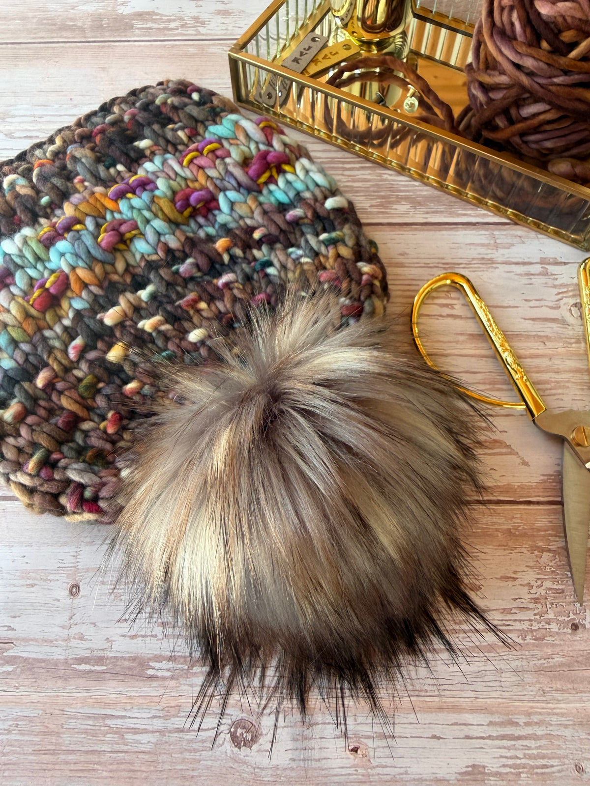 A Hand Knit Merino Wool Chunky Beanie