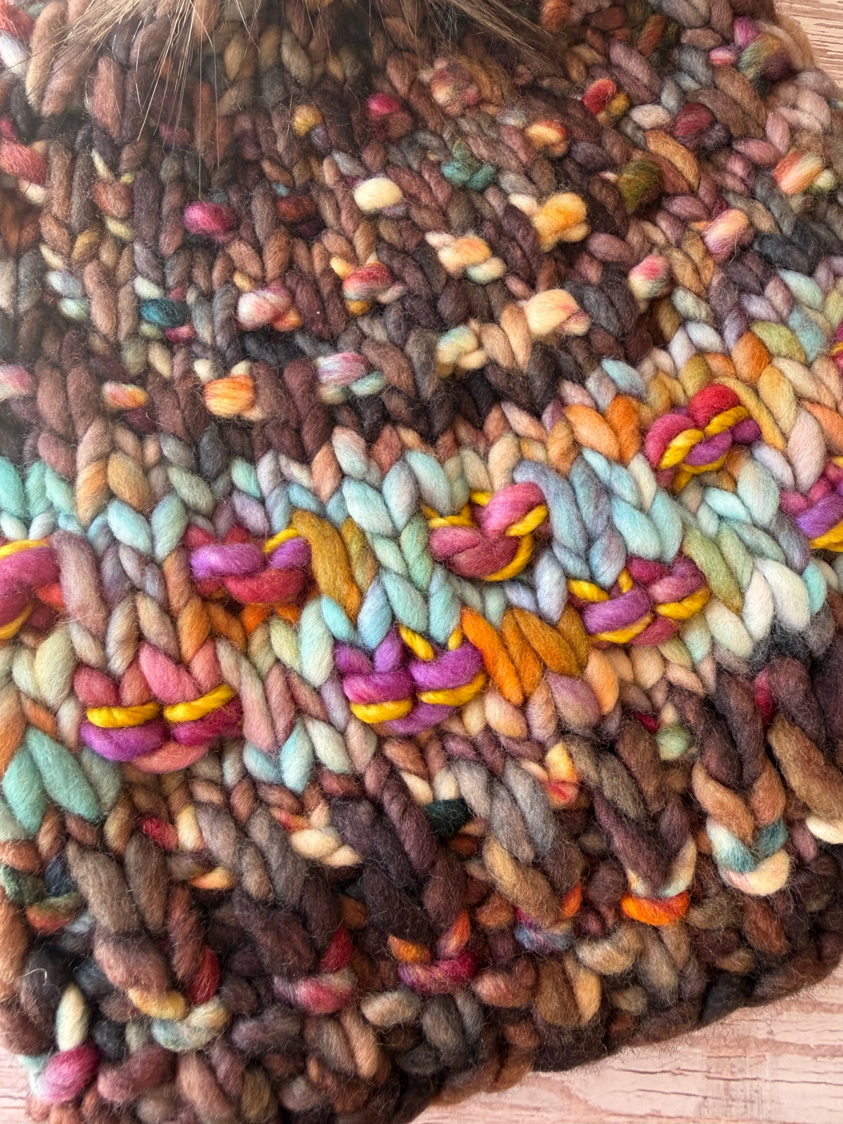A Hand Knit Merino Wool Chunky Beanie