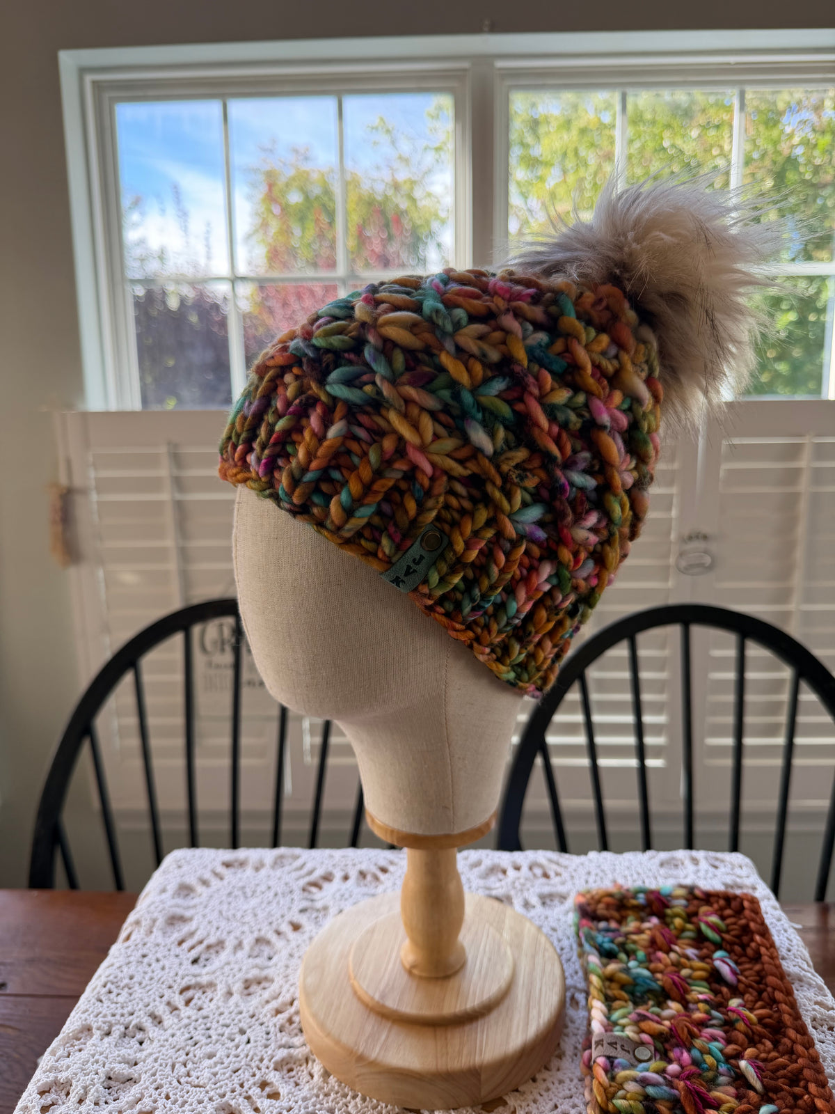 A Hand Knit Merino Wool Chunky Beanie